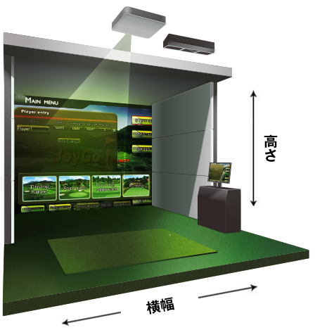 JoyGolf smart+ 織 ブースサイズ
