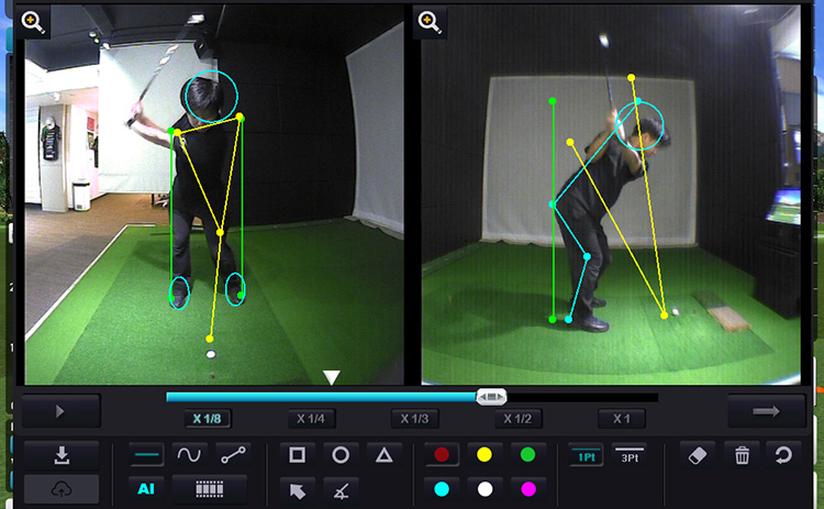 スイングフォームをAIが瞬時に分析